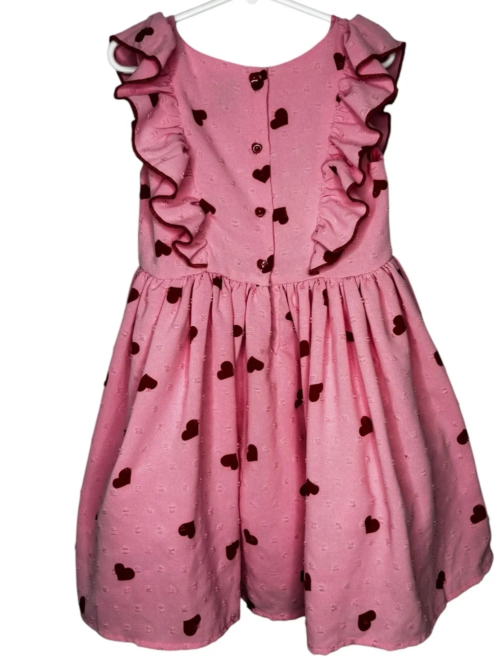 Lilt Girls Pink Red Heart Sleeveless Dress Valentines Dance Size 6